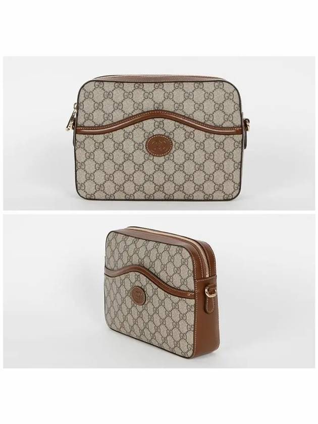 GG Supreme Interlocking G Detail Messenger Bag Beige Ebony - GUCCI - BALAAN 3