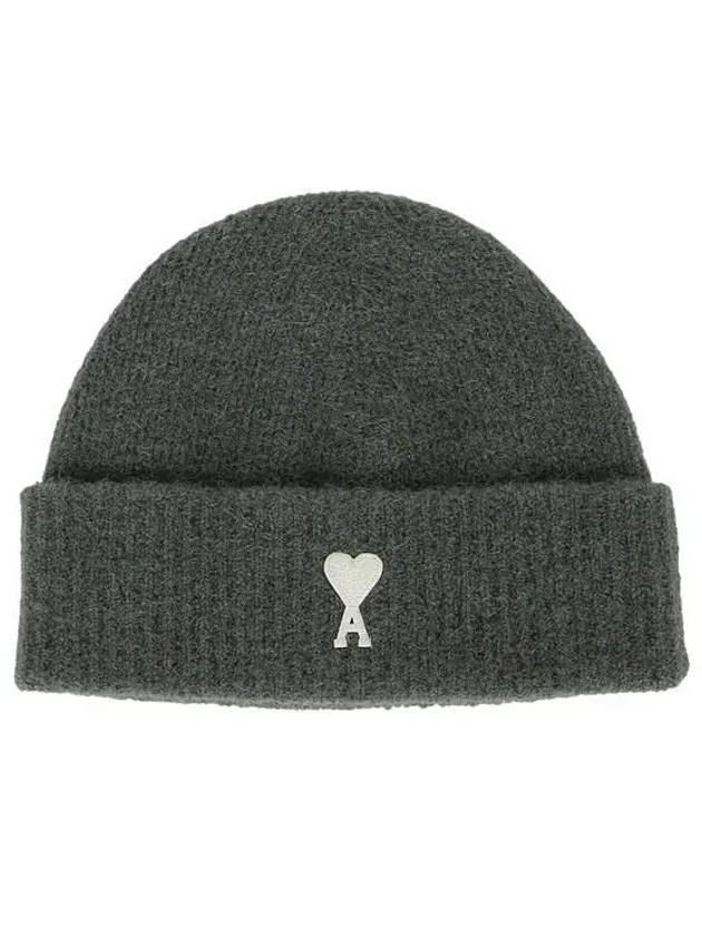 Logo Patch Knit Beanie Antique Clay - AMI - BALAAN 2