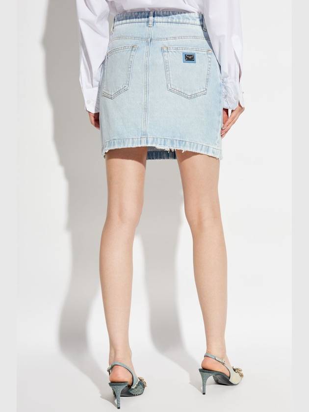 Dolce & Gabbana Denim Skirt, Women's, Light Blue - DOLCE&GABBANA - BALAAN 4