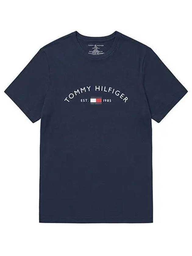 09T4327 410 Logo Men s Short Sleeve T Shirt 1140155 - TOMMY HILFIGER - BALAAN 1