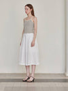 Pleated Banding Long Skirt White - LESEIZIEME - BALAAN 6