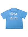 Hello Lala Zip-Up Polo Shirt Blue - LALA SMILE - BALAAN 5