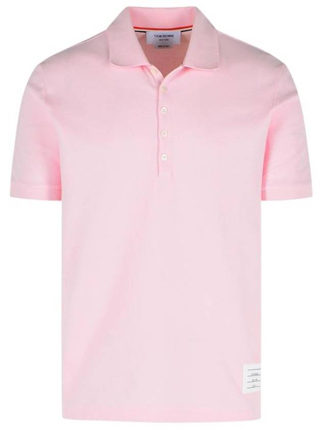 Classic Pique 4 Bar Short Sleeve PoloShirt Pink - THOM BROWNE - BALAAN 1