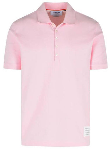 Classic Pique 4 Bar Short Sleeve PoloShirt Pink - THOM BROWNE - BALAAN 1