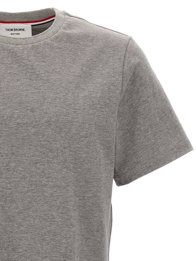 Men's Side Slit Relaxed Short Sleeve T-Shirt Light Grey - THOM BROWNE - BALAAN 4