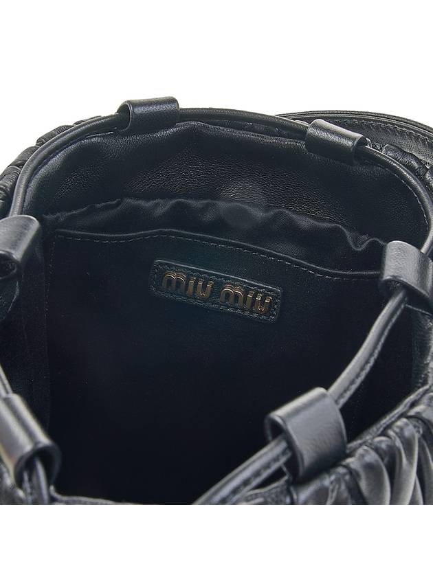 Matelasse Nappa Leather Bucket Bag Black - MIU MIU - BALAAN 11