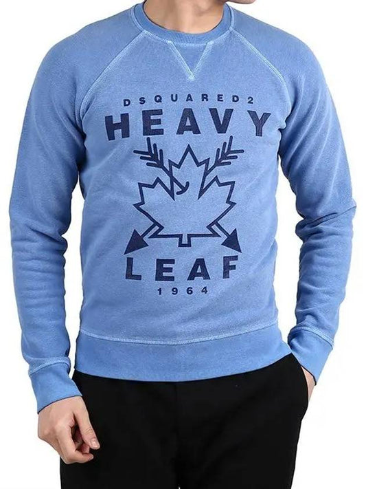 Maple Logo Blue Sweatshirt S74GU0093 - DSQUARED2 - BALAAN 1