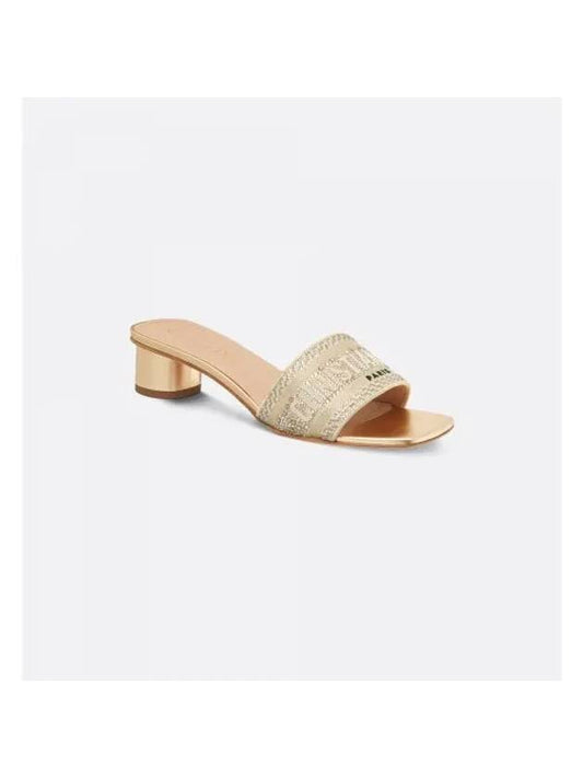 D-Way Cotton Mule Heel Beige - DIOR - BALAAN 1