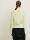 WOOL CASHMERE SAILOR KNIT CARDIGAN LIME - UNMUTE - BALAAN 3