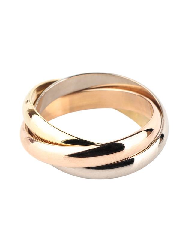 B42342 Tricolor Gold Classic Trinity Ring Medium No 57 Department Store Warranty 34182 - CARTIER - BALAAN 4