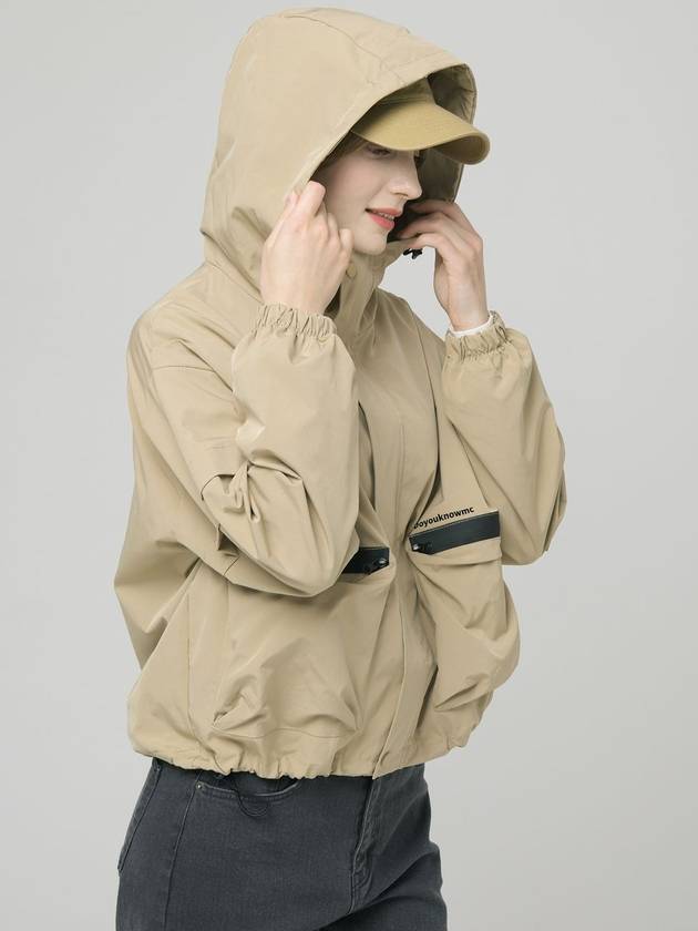 Doyou Know MC Women s Hooded Anorak Life Waterproof Loose Fit Beige Wind Jumper DO6242WB24 1 - DOYOUKNOWMC GOLF WEAR - BALAAN 4