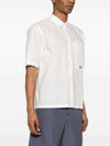 Cotton Popeline Short Sleeve Shirt White - CP COMPANY - BALAAN 3