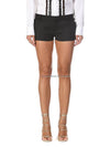 Women's D2 Palm Tree Steel Tab Shorts Black 72MU0222 - DSQUARED2 - BALAAN 5