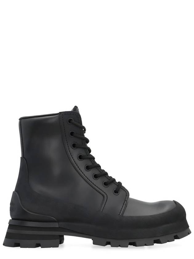 Wander Leather Combat Boots Black - ALEXANDER MCQUEEN - BALAAN 2