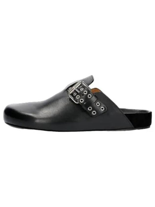 Mirvin Buckle Mule Black Shoes - ISABEL MARANT - BALAAN 1