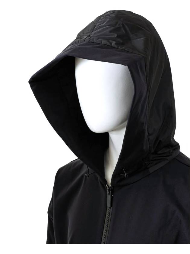 Logo Patch Zip Up Hoodie Black - MONCLER - BALAAN 6