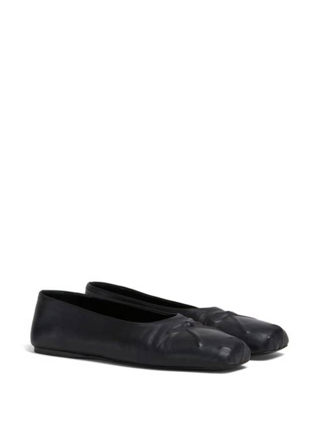 Bow Embossed Leather Ballerina Black - MARNI - BALAAN 6