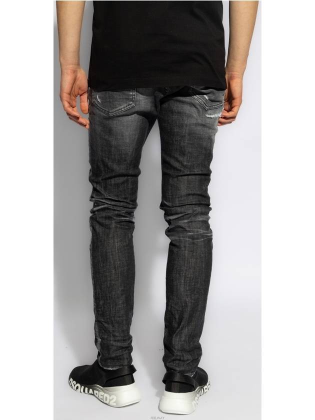 Distressed Wash Denim Jeans Black - DSQUARED2 - BALAAN 3