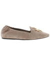 Suede Loafer Cappuccino - TORY BURCH - BALAAN.