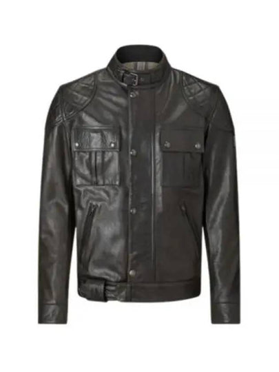 Brooklands Motorcycle Leather Jacket 105376 ATBLK - BELSTAFF - BALAAN 2