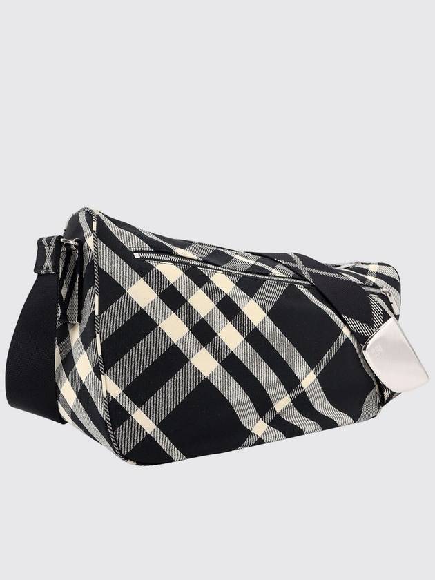 Shield Check Large Messenger Bag Black - BURBERRY - BALAAN 4