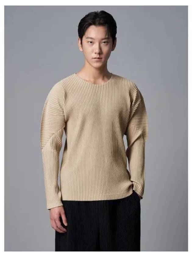 September Long sleeve T shirt Grain Beige Domestic product GM0024090547252 - ISSEY MIYAKE - BALAAN 1