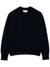 De Coeur Crewneck Knit Top Black - AMI - BALAAN 4