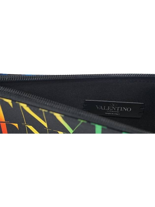 VLTN Logo Times Clutch Bag Black - VALENTINO - BALAAN 5