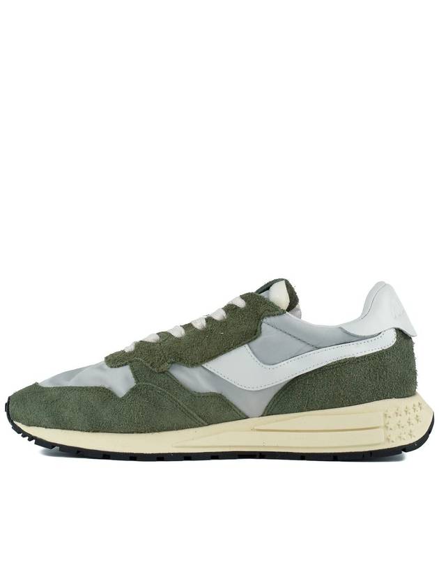 Autry Green And White Suede And Nylon Reelwind Low Sneakers - AUTRY - BALAAN 2