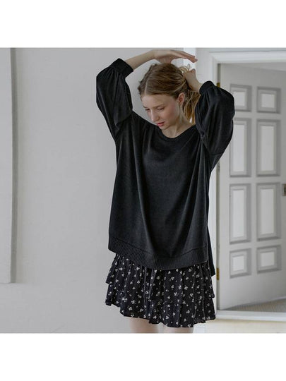 Unbalanced Oversize Knit Top Black - AVANT-G - BALAAN 2