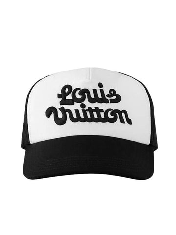 Mesh Signature Ball Cap Black - LOUIS VUITTON - BALAAN 1