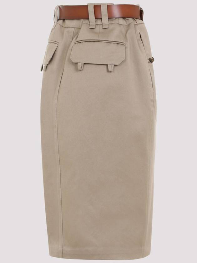 H71 785389y9i24 9039 Women's Skirt Skirt Long Skirt Midi Skirt Short Skirt Mini Skirt Pants WOMAN BEIGE SKIRTS - SAINT LAURENT - BALAAN 4