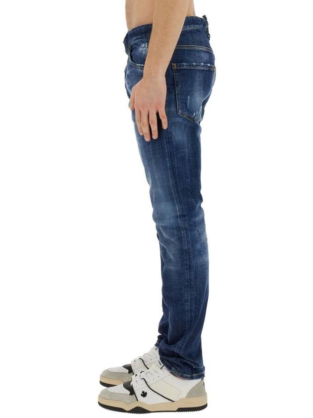 Denim Straight Pants S71LB1356 S30872 470 BLUE - DSQUARED2 - BALAAN 4