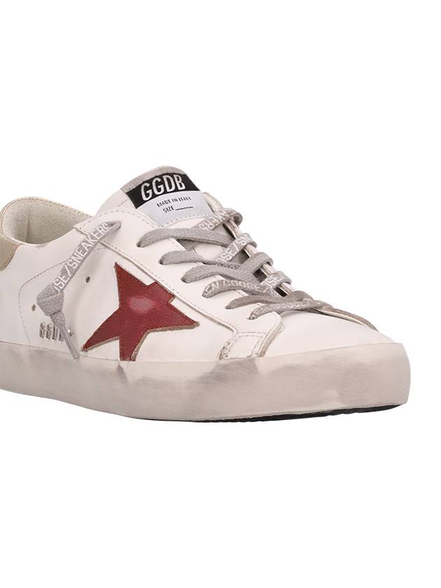 Superstar Leather Low Top Sneakers Red White - GOLDEN GOOSE - BALAAN 6