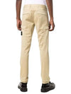 Men's Waffen Patch Straight Pants Beige - STONE ISLAND - BALAAN 3