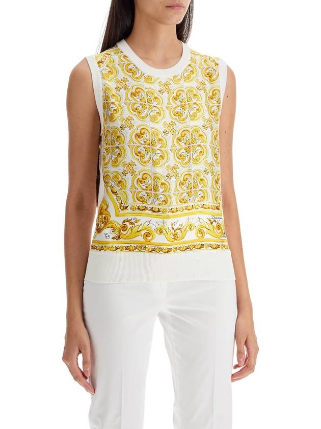 "silk sleeveless top with mai - DOLCE&GABBANA - BALAAN 2