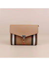 Women's Checked Leather Cross Bag Brown - BURBERRY - BALAAN 3