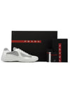 America's Cup Low Top Sneakers Silver White - PRADA - BALAAN 4