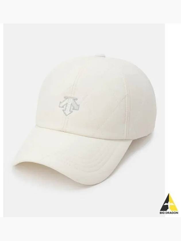 Sports Basic Quilted Padded Ball Cap Ivory SP423UCPO1 - DESCENTE - BALAAN 1