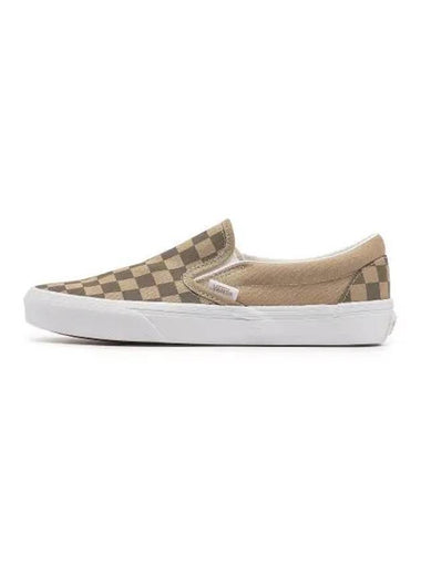 Classic Slip On Canvas Block Brown VN0A2Z41DFM1 - VANS - BALAAN 1