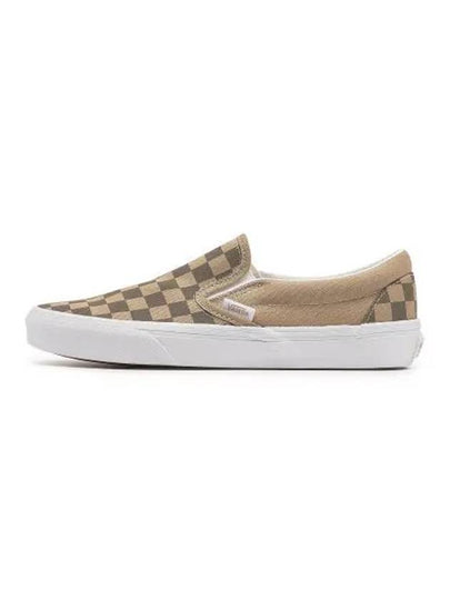 Classic Canvas Slip Ons Block Brown - VANS - BALAAN 2