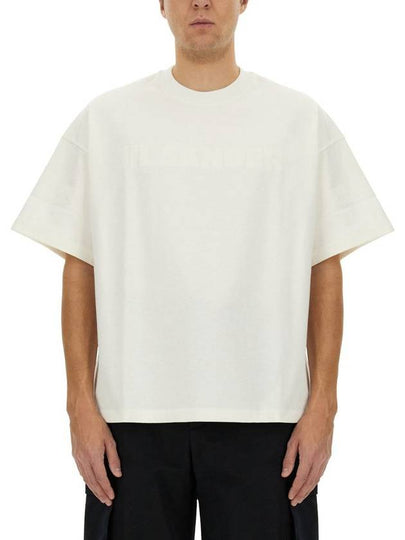 Logo Print Short Sleeve T-Shirt White - JIL SANDER - BALAAN 2