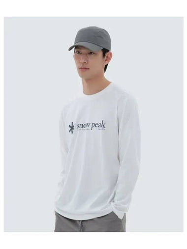 Cool Logo Long Sleeve T Shirt Off White S24SMFTL60 - SNOW PEAK - BALAAN 1