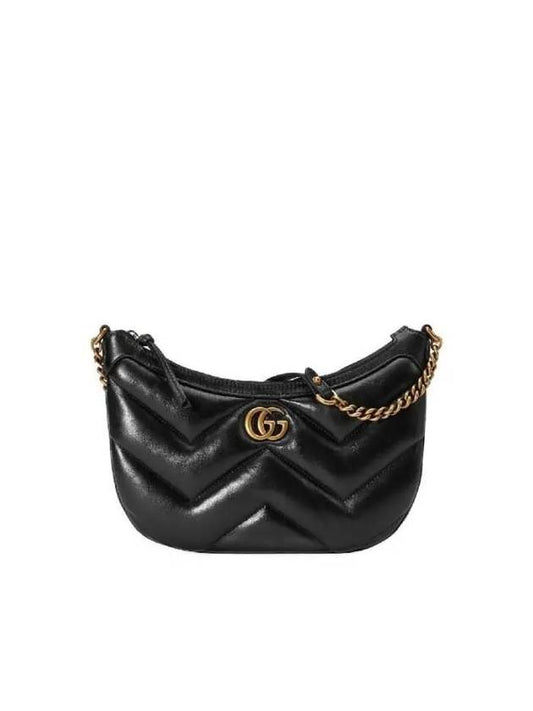 Marmont Small Leather Shoulder Bag Black - GUCCI - BALAAN 2