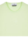 Micro Embroidered Logo Cotton Jersey Short Sleeve T-Shirt Light Green - STONE ISLAND - BALAAN 4