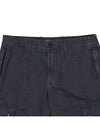 Men's Logo Patch Cargo Bermuda Shorts Steel Grey - STONE ISLAND - BALAAN 4