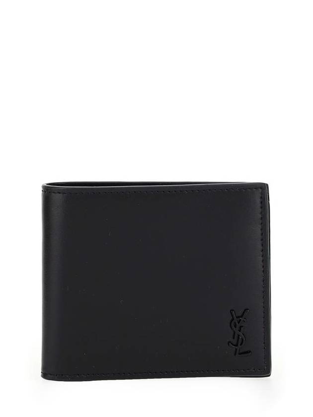 Tiny Cassandre Monogram Half Wallet Black - SAINT LAURENT - BALAAN 2