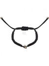 Pave Skull Cotton Bracelet Black - ALEXANDER MCQUEEN - BALAAN 2