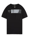 Shadow Project Geometric Printing Pocket Short Sleeve T-Shirt Black - STONE ISLAND - BALAAN 2