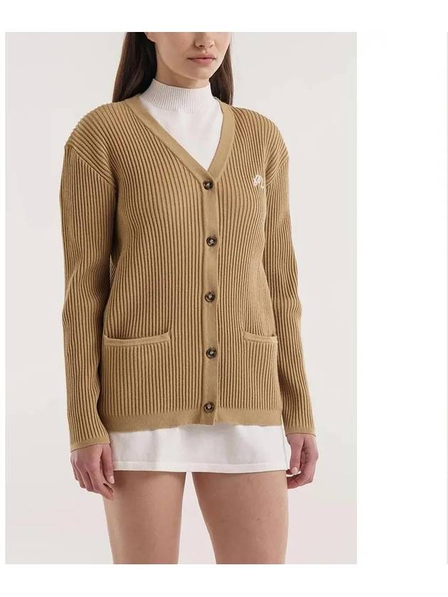 Malbon Women s Golf Esther Cardigan Camel - MALBON GOLF - BALAAN 4